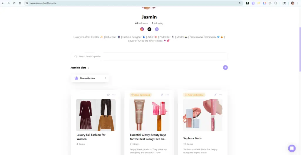Benable Review – Example curated list with affiliate links
